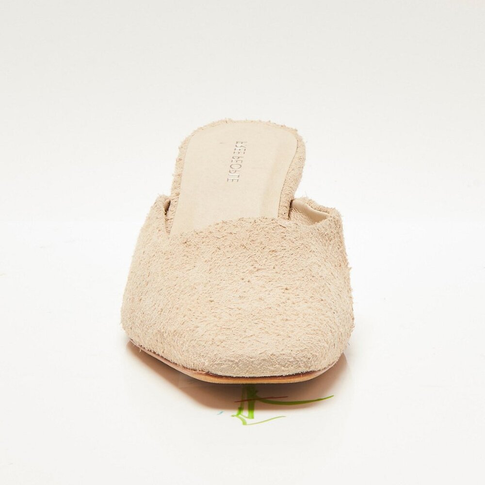 Women's Beige Suede Kitten Heel Mules - Picture 7 of 10